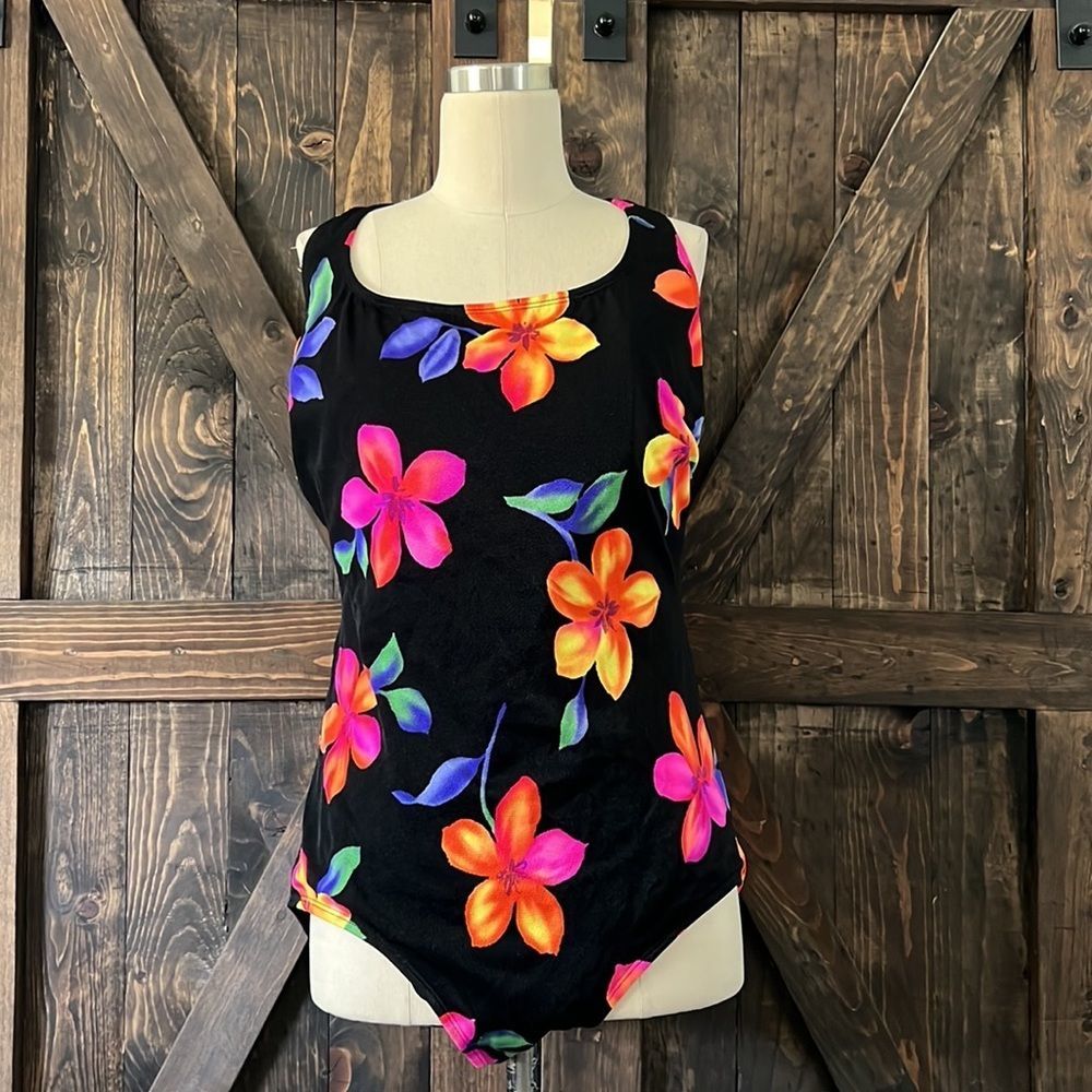 Longitude Women's One Piece Floral Swimsuit 20W